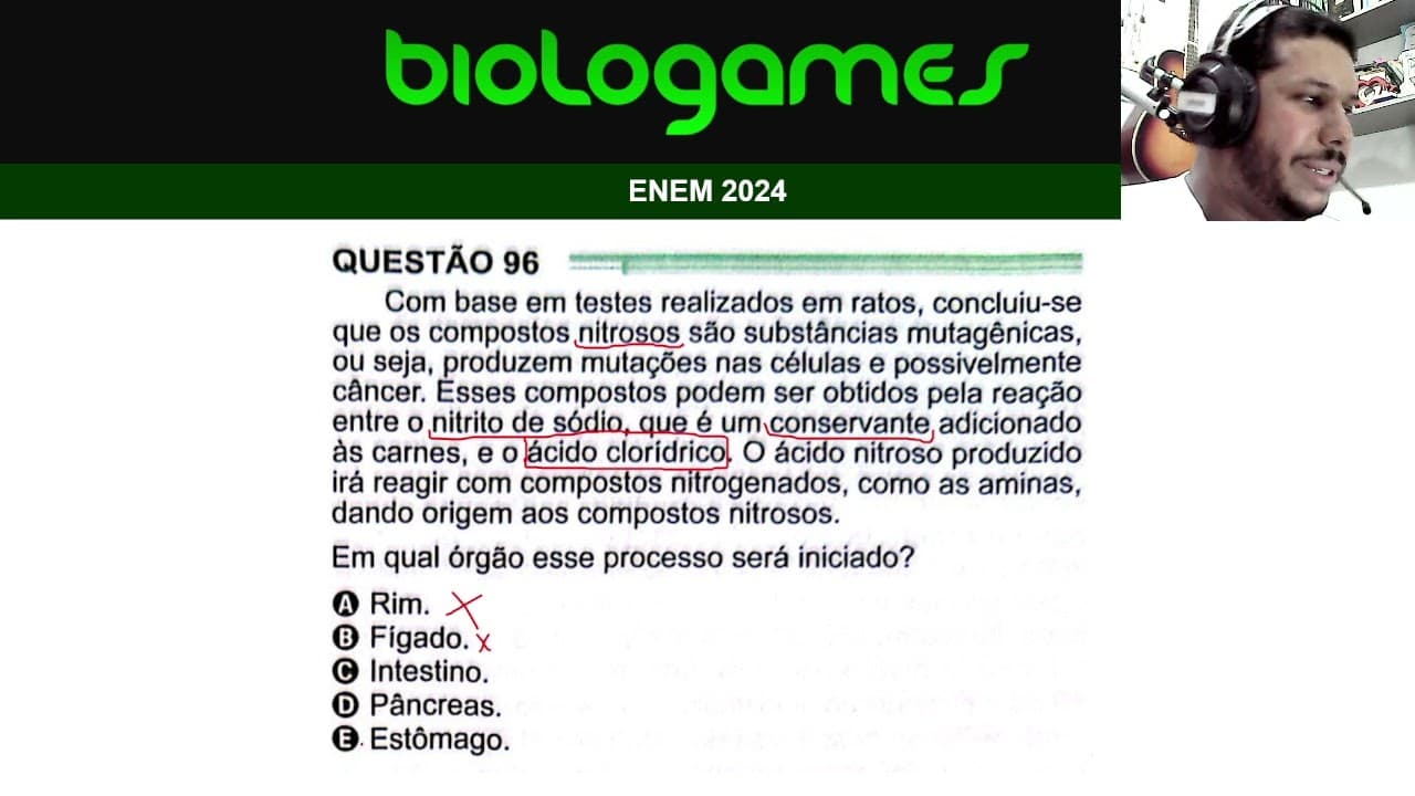 Thumbnail: ENEM 2024 - PROVA VERDE - Questão 96