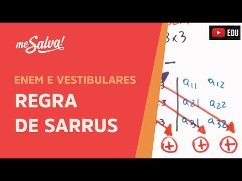 Thumbnail da aula: Determinantes de 3ª ordem: Regra de Sarrus | ENEM e Vestibulares | Me Salva!