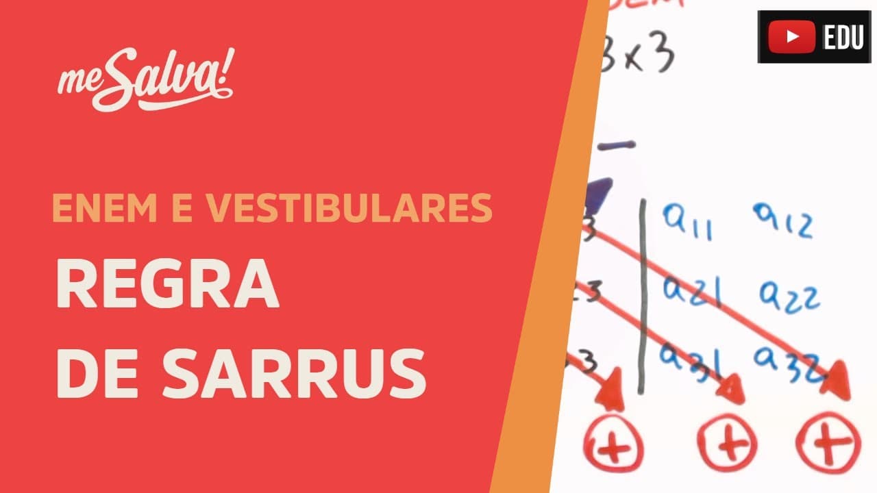 Thumbnail: Determinantes de 3ª ordem: Regra de Sarrus | ENEM e Vestibulares | Me Salva!
