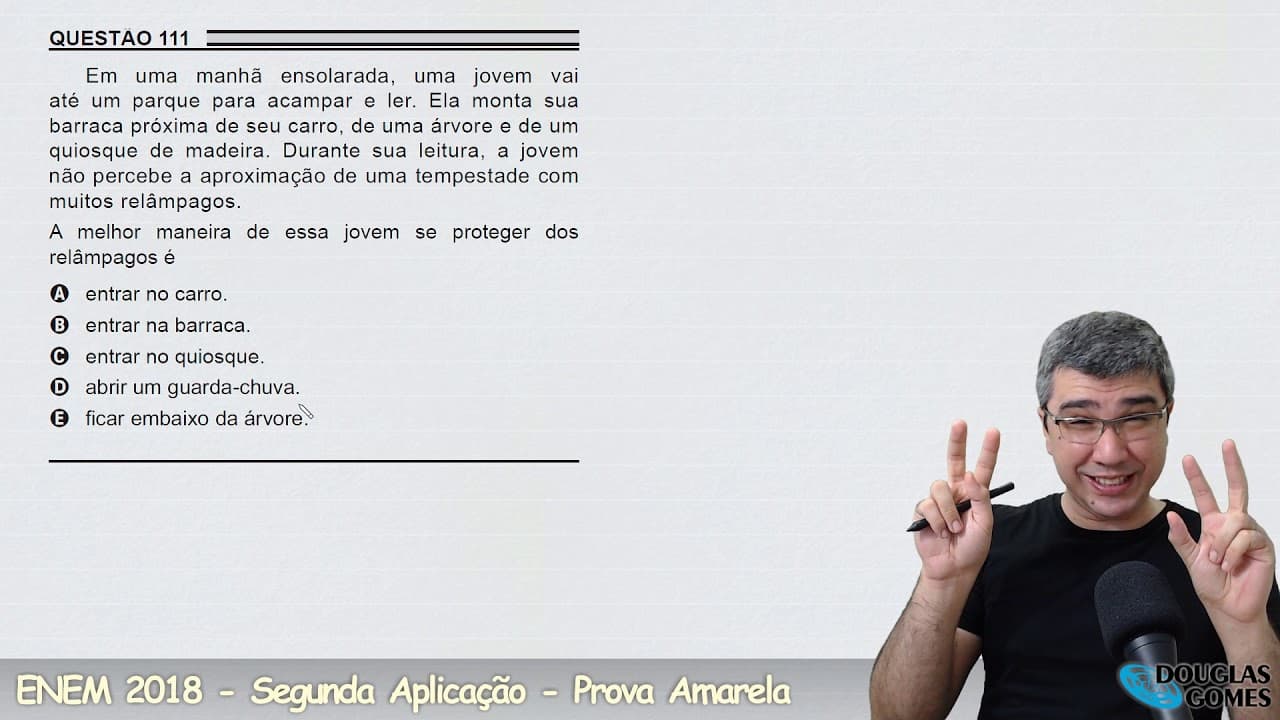 Thumbnail: Resolução/correção ENEM 2018 Segunda aplicação Amarela 111
