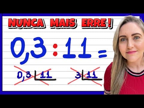 Thumbnail da aula: APRENDA COMO FAZER DIVISÃO! DIVISÃO PARA INICIANTES! EXPLICAÇÃO PARA APRENDER MATEMÁTICA AGORA!