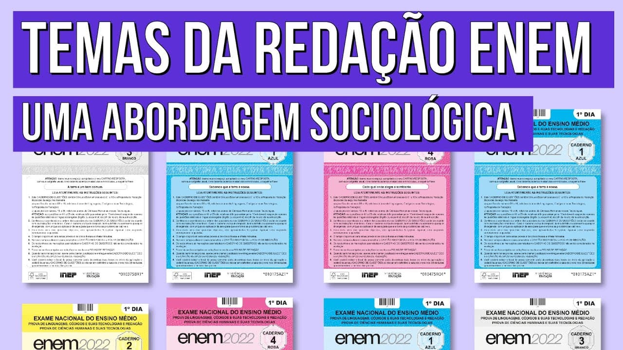 Thumbnail: TEMAS DA REDAÇÃO ENEM: uma abordagem sociológica | Redação e Sociologia no Enem | Fábio Pereira