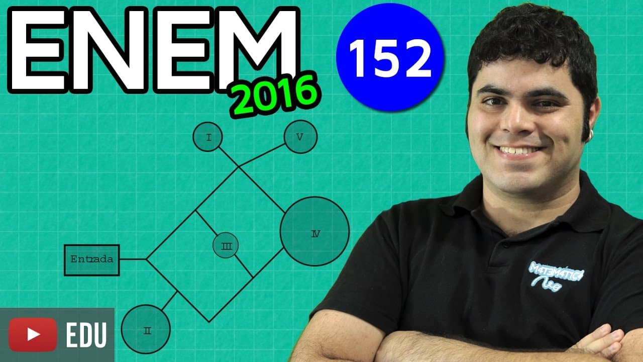 Thumbnail: ENEM 2016 Matemática #17 - Probabilidade de Acertar o Caminho (questão difícil)