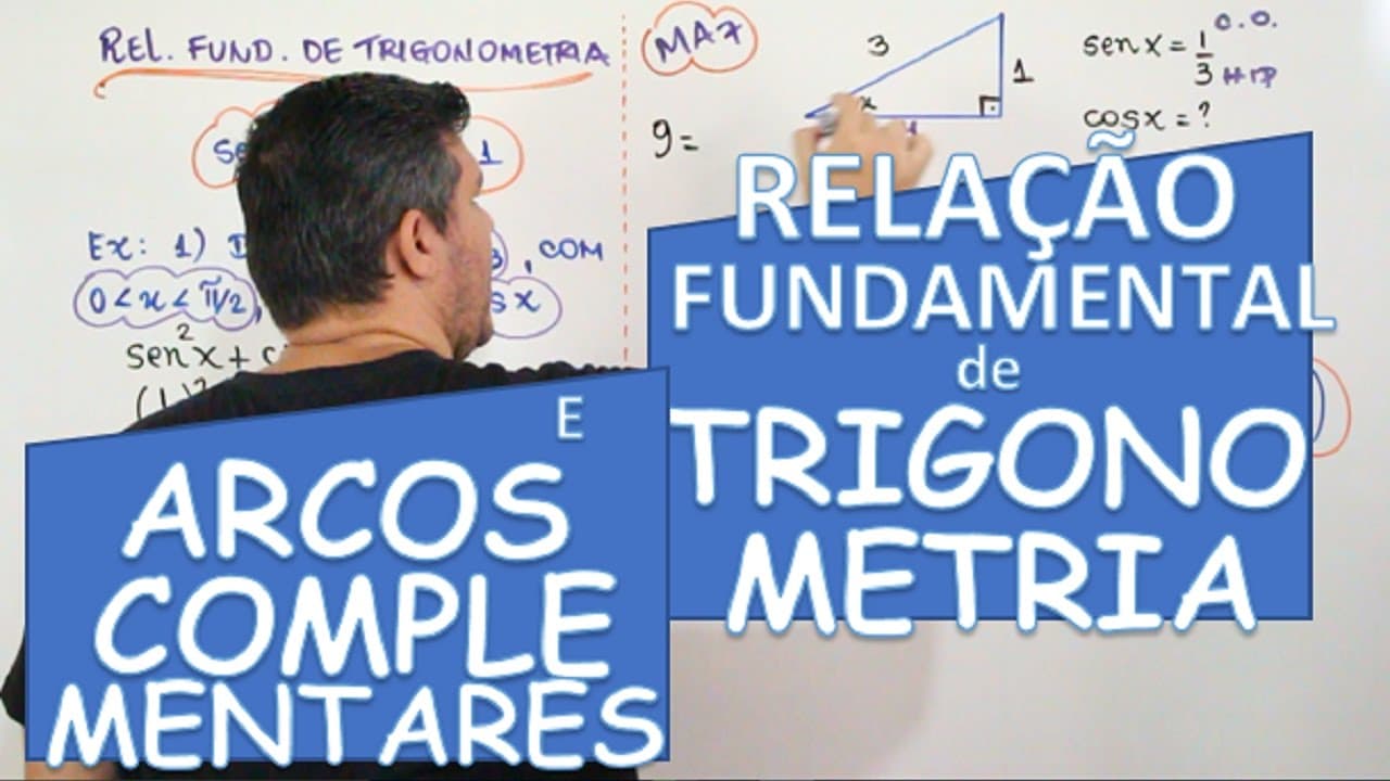 Thumbnail: RELAÇÕES ENTRE SENO E COSSE: REL. FUND. DA TRIGONOMETRIA E ARCOS COMPLEMENTARES (AULA 7/24)