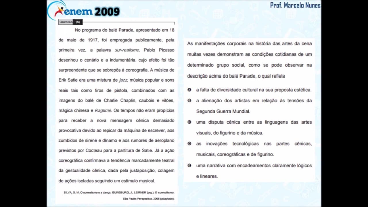 Thumbnail: Enem 2009: artes plásticas (Surrealismo).