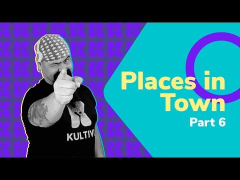 Thumbnail da aula: Places in Town - Part 6 (Lugares na Cidade) | Inglês 2.0