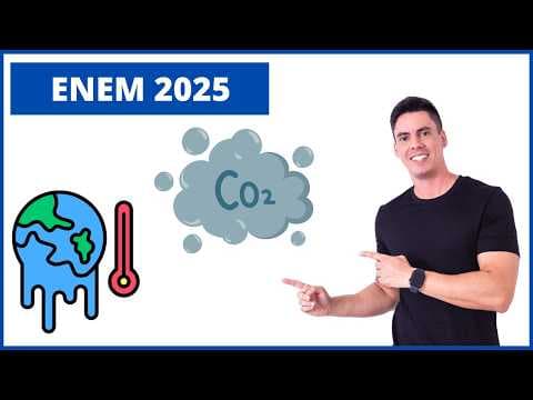 Thumbnail da aula: BIOLOGIA ENEM 2025! "A quantidade de CO2 na atmosfera da Terra aumentou em 50%, e a temperatura..."
