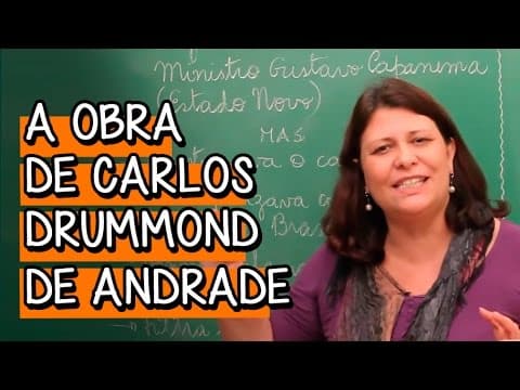 Thumbnail da aula: A Obra de Carlos Drummond de Andrade - Extensivo Português | Descomplica