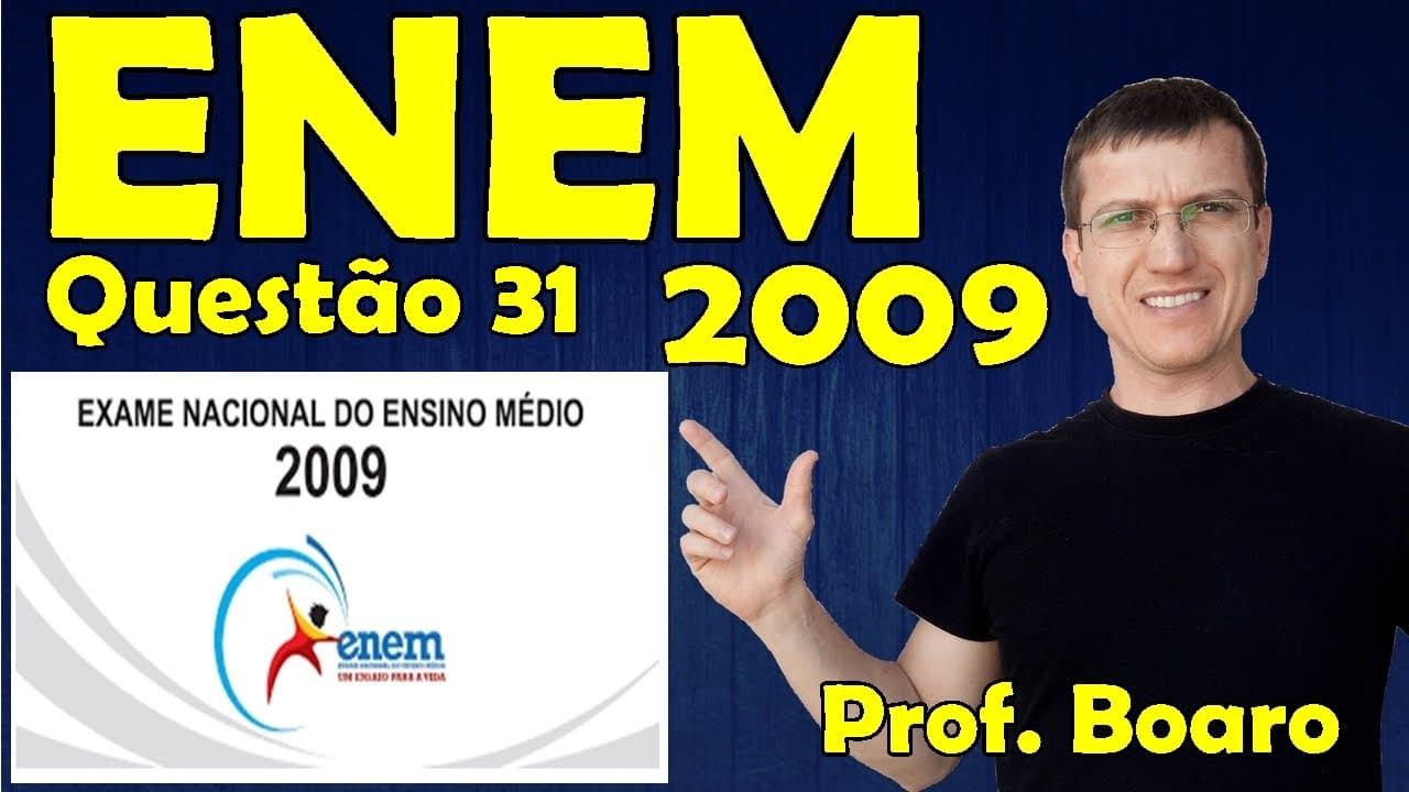 Thumbnail: ENEM 2009 - Física - Ondulatória - Questão 31 resolvida (Caderno Azul) - Prof. Marcelo Boaro