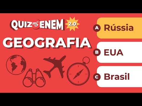 Thumbnail da aula: Treinando Questões | Geografia | QUIZ ENEM 2.0 | Me Salva! ENEM