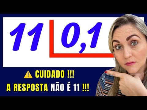 Thumbnail da aula: 🤯APRENDA COMO FAZER DIVISÃO COM VÍRGULA !!! Matemática básica todo dia.📚🚀