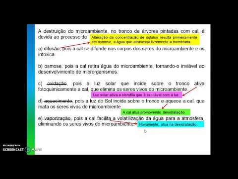 Thumbnail da aula: 6_ Membrana plasmática - Citologia: Questão 59, caderno azul, Enem 2011