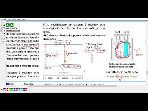 Thumbnail da aula: CAP. 03 - EXER. 25 - (UFMG) A dissolução de cloreto de sódio sólido em água foi experimentalmente