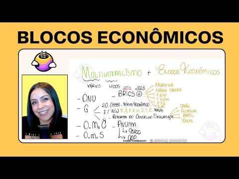 Thumbnail da aula: ENEM Aula 4 e 5- MULTILATERALISMO + Blocos Econômicos: Nafta (USMCA), Mercosul e União Europeia.