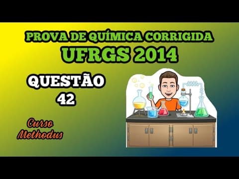 Thumbnail da aula: 42 de 2014 da prova de química da UFRGS - Um estudante analisou três soluções aquosas de cloreto