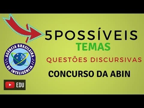 Thumbnail da aula: Dicas questões discursivas para o Concurso da ABIN
