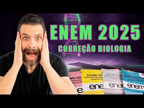 Thumbnail da aula: O QUE ACHEI DO ENEM 2025? Correção (gabarito) das questões de biologia - Prof. Samuel Cunha