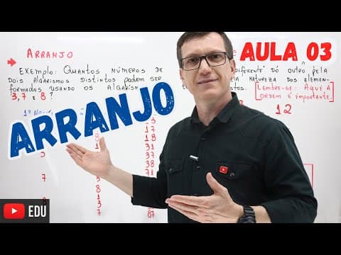 Thumbnail da aula: ARRANJO | ANÁLISE COMBINATÓRIA | Professor Boaro AULA 3