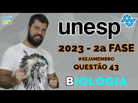 Thumbnail da aula: UNESP 2023 -2a Fase - Questão 43 - O aparecimento da linha T que indica resultado positivo é consequ