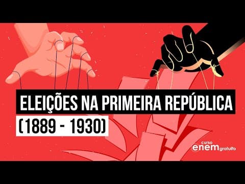 Thumbnail da aula: ELEIÇÕES NA PRIMEIRA REPÚBLICA | Sistemas eleitorais do Brasil