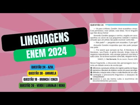 Thumbnail da aula: Resolução questão 24 (PROVA AZUL) | Linguagens ENEM 2024
