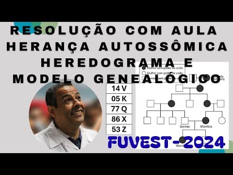 Thumbnail da aula: FUVEST 2024 QUESTÃO 14_GRUPO V_GENÉTICA_HERANÇA AUTOSSÔMICA_HEREDOGRAMA E MODELO GENEALÓGICO