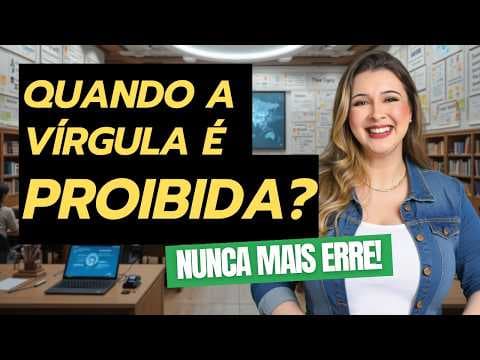 Thumbnail da aula: VOCÊ ESTÁ USANDO A VÍRGULA ERRADO (E NEM PERCEBE) - Professora Pamba