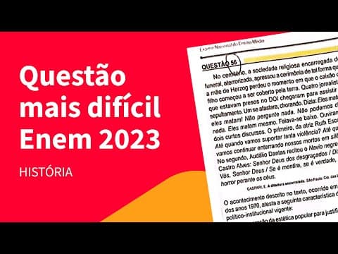 Thumbnail da aula: Entendendo uma questão de História do ENEM 2023 | ProEnem