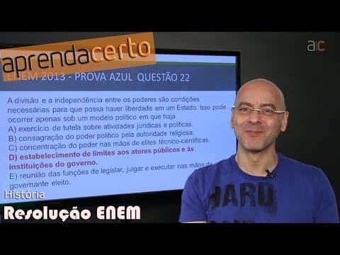 Thumbnail da aula: ENEM 2013 - Questão 22 da Prova de História