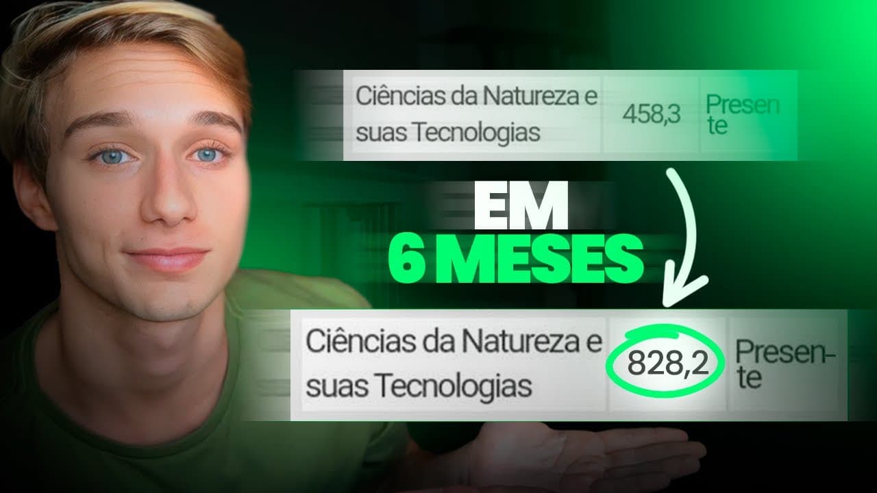 Thumbnail: Como Estudar Ciências da Natureza no ENEM em 6 Meses (+42 ACERTOS)
