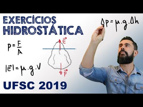 Thumbnail da aula: UFSC 2019 - Exercício de Hidrostática - Princípio de Pascal