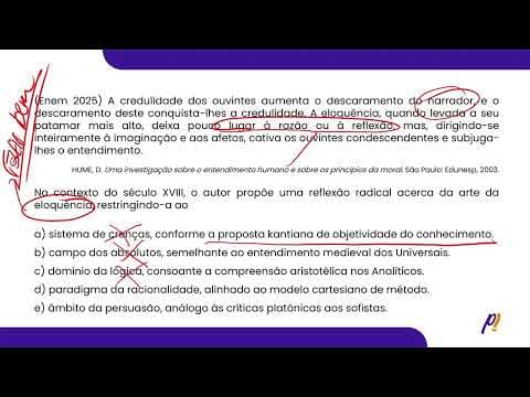 Thumbnail da aula: ENEM 2025 | A credulidade dos ouvintes aumenta o descaramento do narrador...