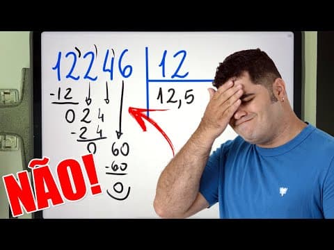 Thumbnail da aula: 💩 Como NÃO efetuar divisão e o jeito CERTO de fazer divisão | A importância da tabuada do ZERO!