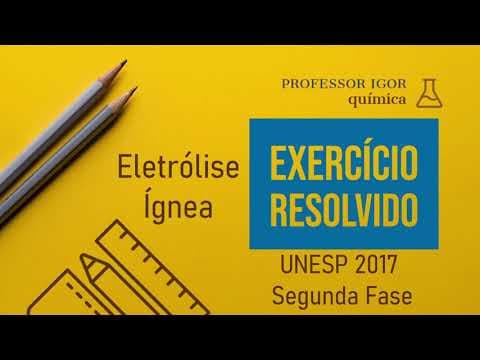Thumbnail da aula: Eletrólise Ígnea | UNESP 2017 | Exercício Resolvido