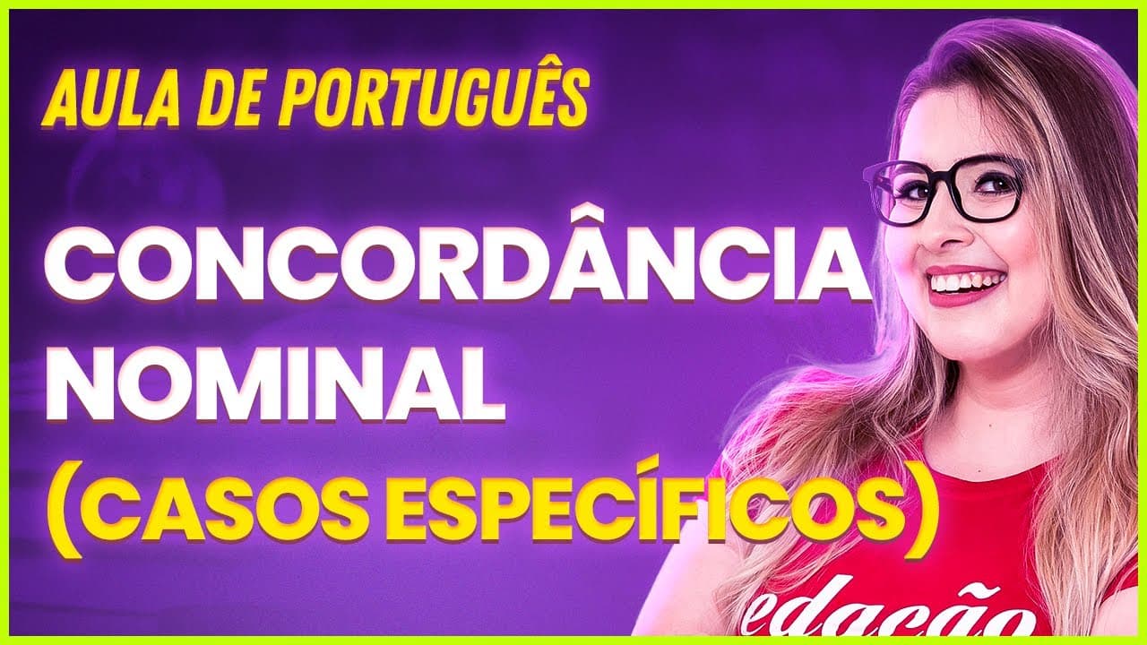 Thumbnail: CONCORDÂNCIA NOMINAL (Gramática para Concursos) - Professora Pamba