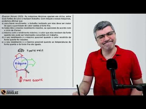 Thumbnail da aula: (Espcex 2023) As máquinas térmicas operam em ciclos, entre duas fontes de calor e realizam trabalho.