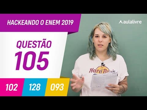 Thumbnail da aula: Enem 2019 | Química: Modelo atômico | Questão 105 (cinza)