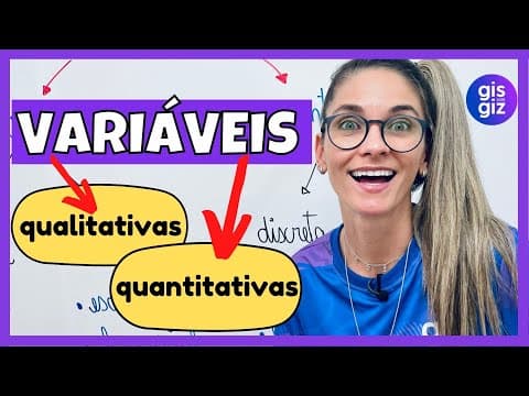 Thumbnail da aula: VARIÁVEIS QUALITATIVAS QUANTITATIVAS | ESTATÍSTICA |