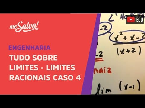 Thumbnail da aula: Me Salva! Cálculo - Tudo sobre Limites - Limites racionais caso 4