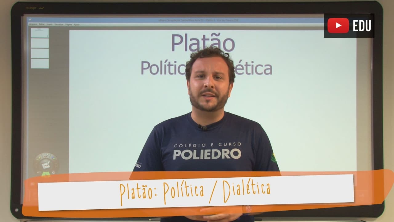 Thumbnail: Videoaulas Poliedro | Platão: Política/Dialética