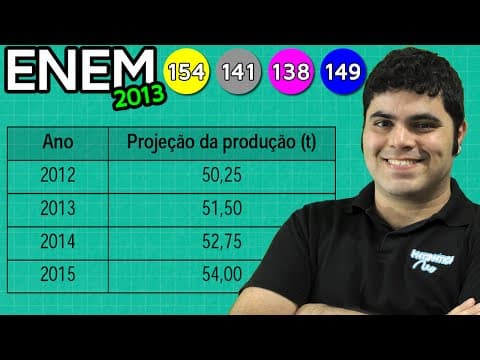Thumbnail da aula: ENEM 2013 Matemática #14 - Soma dos Termos de uma Progressão Aritmética (PA)