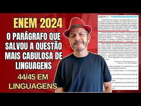 Thumbnail da aula: ENEM 2024: Evanildo Bechara prepara a sua aposentadoria de pouco em pouco