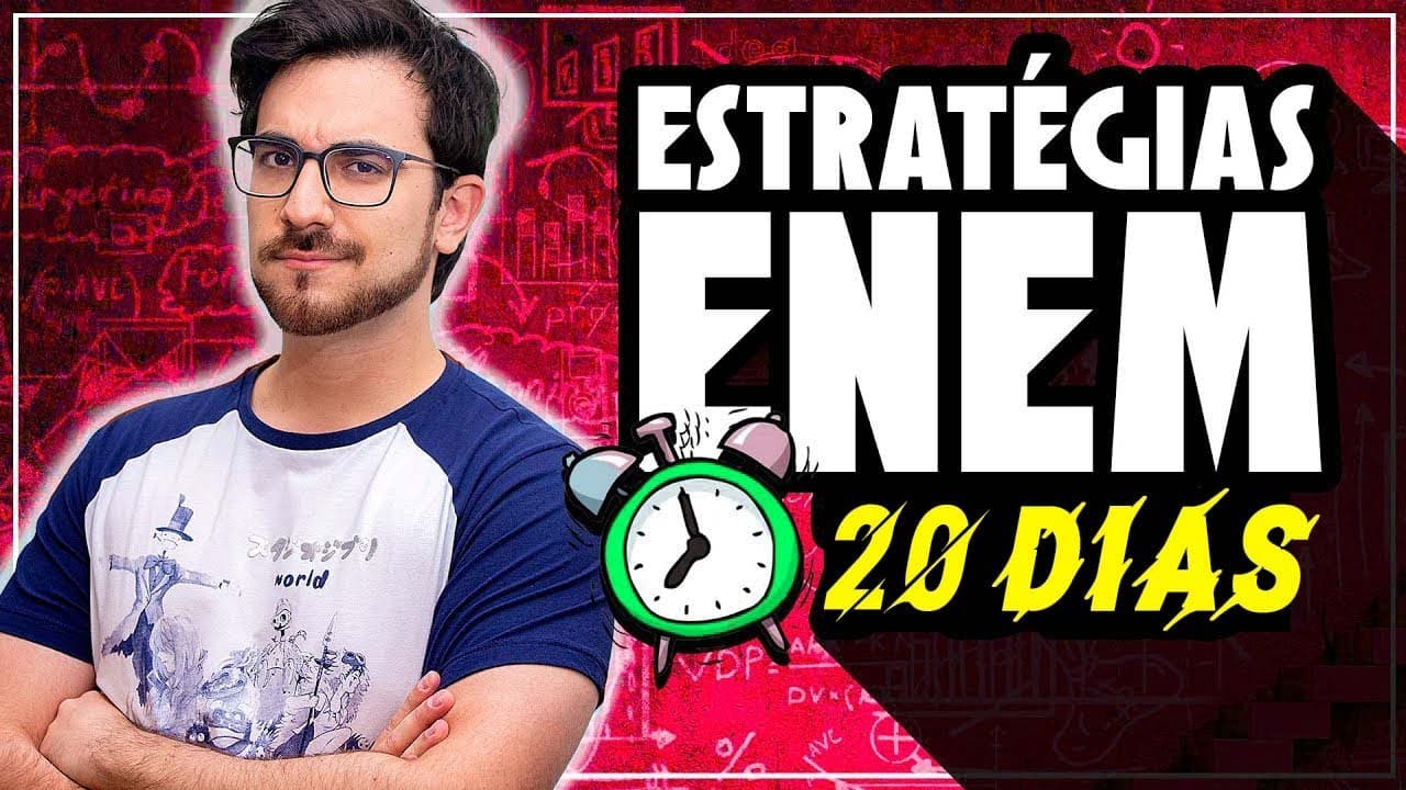 Thumbnail: 3 SEMANAS PARA O ENEM!!!! (Um vídeo para te puxar de volta à realidade)