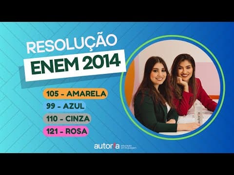 Thumbnail da aula: Enem 2014 - Autoria Linguagem - Questão 105 | Linguagens, prova amarela