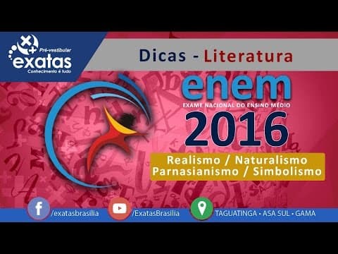 Thumbnail da aula: Dicas ENEM 2016 - Literatura - Realismo / Naturalismo / Parnasianismo / Simbolismo