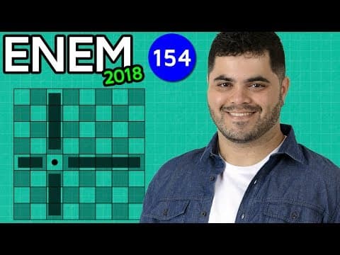 Thumbnail da aula: 🔥 ENEM 2018 Matemática 154 👉🏻 Probabilidade e Dimensões do Tabuleiro