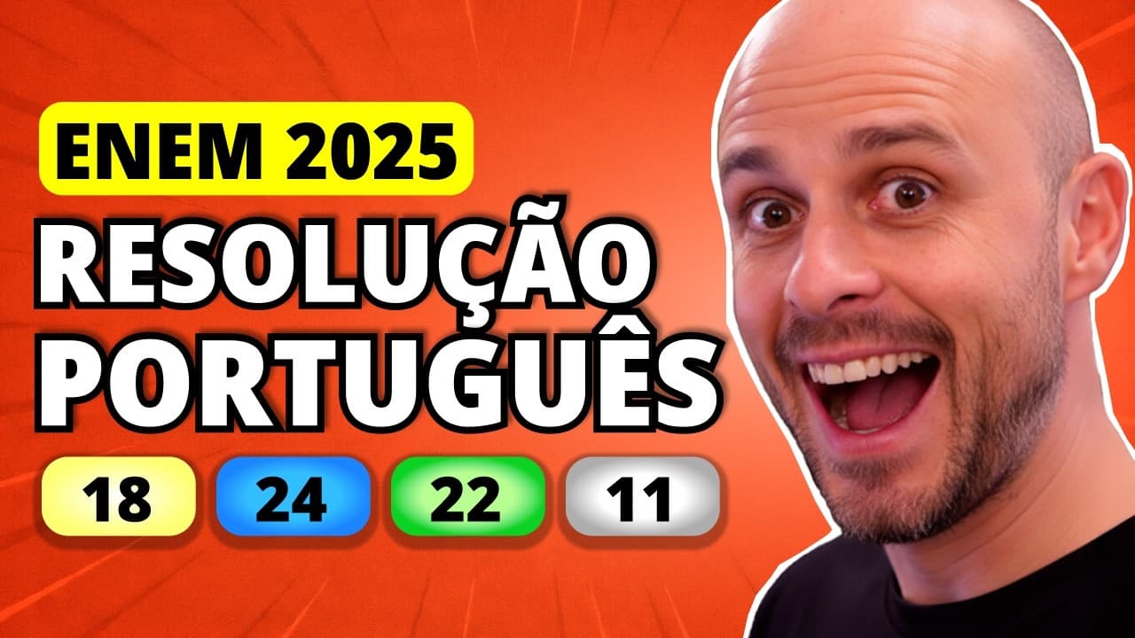 Thumbnail: ENEM 2025 Linguagens – Questão 18 | Nesse cartaz, a utilização de frases que projetam a vida
