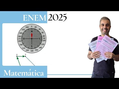 Thumbnail da aula: ENEM 2025 - O dono de uma embarcação deve partir do ponto P e chegar ao ponto R por meio de dois