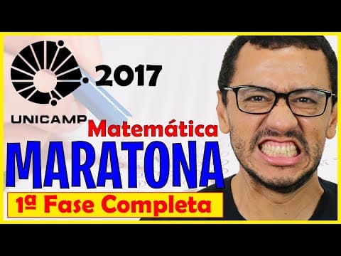 Thumbnail da aula: Resolução UNICAMP 2017 | 1ª Fase Completa | Maratona do Mateca