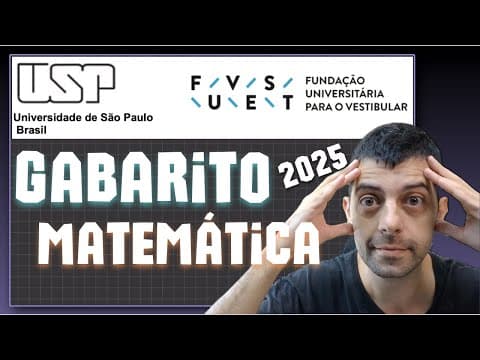 Thumbnail da aula: FUVEST 2025 - Gabarito de Matemática - Prof Gabs